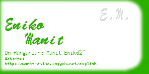 eniko manit business card